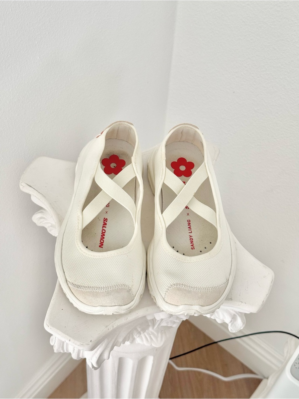 Sandy Liang x Salomon White Ballerina Sneakers